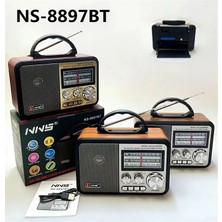 EkoAlışverişDünyam Nns NS-8897 Orta Boy Retro, Nostaljik, Ahşap Tasarım Radyo (5510)