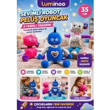 Luminoo Sevimli Peluş Robot Oyuncak 35 cm Yumuşak Sevimli Çocuk Oyuncağı - Tekli