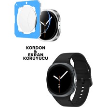 Deppo Trend Samsung Galaxy Watch 8 40MM Uyumlu Silikon Kordon ve Kolay Kurulum Aparatlı Cam Ekran Koruyucu