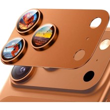 Deppo Trend iPhone 17 Pro Uyumlu Kamera Koruyucu Lens Metal Temperli Cam Kamera Çevresi Tam Koruma