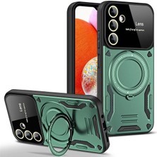 Deppo Trend Samsung Galaxy A25 Uyumlu Kılıf Magsafe Standlı Kamera Lens Korumalı Dayanıklı Renkli Tank Kapak