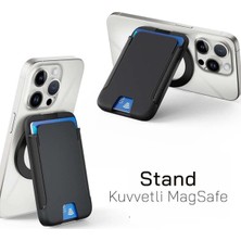 Deppo Trend iPhone 12/13 Mini/14/15 Plus/16/17 Pro Max Uyumlu Magsafe Kartlık 3 Kart Kapasiteli Stand Olabilir
