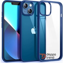 Deppo Trend iPhone 14 Uyumlu Kılıf Kamera Çevresi Metal Sararmaya Karşı Dayanıklı Koruyucu Silikon Kapak