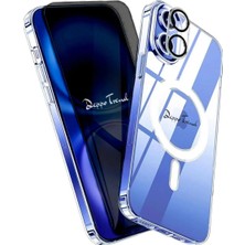 Deppo Trend iPhone 16 Plus Uyumlu Kılıf Kamera Koruma Camı Hayalet Ekran Koruyucu Şeffaf Magsafe Privacy Cam