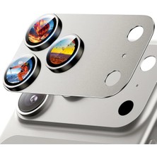 Deppo Trend iPhone 17 Pro Uyumlu Kamera Koruyucu Lens Metal Temperli Cam Kamera Çevresi Tam Koruma