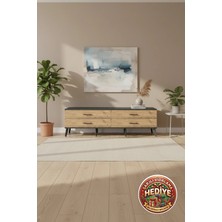 Silva Antrasit 4 Çekmeceli Tv Ünitesi 176X30X51 cm - Şık ve Fonksiyonel