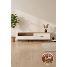 Silva Tv Ünitesi Tek Raflı 2 Çekmeceli 176CM Çam/aytaşı - Şık ve Fonksiyonel