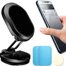 Deppo Trend Araç Içi Telefon Tutucu Tüm Modeller ile Uyumlu 360 Dönebilen Metal Mıknatıslı Katlanabilir Tutucu
