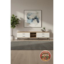 Luna Tv Ünitesi: 220CM 4 Çekmeceli, Tek Raflı (Çam/aytaşı)