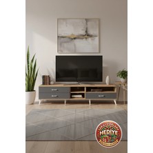 Luna Tv Ünitesi: 2 Raflı, 3 Çekmeceli, 220CM, Çam/antrasit - Şıklık ve Fonksiyonel Çözüm