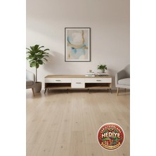 Luna Tv Ünitesi: 3 Çekmeceli, Çam/aytaşı, 220CM Genişlik