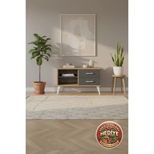 Luna Şifonyer Tek Raflı 2 Çekmeceli 88X44X48 Çam-Antrasit | Dekoratif & Fonksiyonel