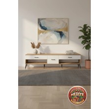 Silva Tv Ünitesi: 220CM Çam & Aytaşı | 3 Çekmeceli Modern Tasarım