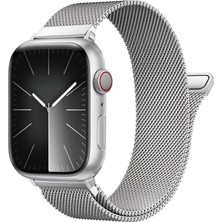 Deppo Trend Apple Watch 9 8 7 6 5 4 3 2 Se 42MM/44MM/45MM/49MM Uyumlu Kordon Mıknatıslı Ayarlanabilir Metal