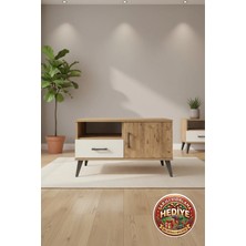 Luna Şifonyer: Çekmeceli, Raflı ve Kapaklı, Çam & Aytaşı Renk 88X44X48