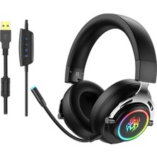 Deppo Trend Yüksek Kaliteli 7.1 Oyuncu Kulaklık Mikrofonlu Kulaküstü Rgb LED Işıklı Renkli USB Pc/ps5/ps4/x-Box