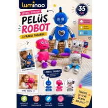 Luminoo Sevimli Peluş Robot Oyuncak 35 cm Yumuşak Sevimli Çocuk Oyuncağı - 3 Farklı Model