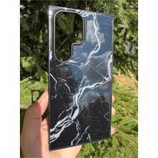 Deppo Trend Samsung Galaxy S25 Ultra Uyumlu Kılıf Parlak Mermer Desenli Kamera Kenar Koruyuculu Arka Kapak