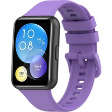Deppo Trend Huawei Watch Fit2 Uyumlu Kordon Liquid Silikon Ayarlanabilir Renkli Lansman Kordon
