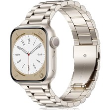 Deppo Trend Apple Watch 9 8 7 6 5 4 3 2 1 Se 38MM/40MM/41MM Uyumlu Kordon Ayarlanabilir Parlak Metal Paslanmaz