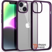Deppo Trend iPhone 13 Uyumlu Kılıf Kamera Çevresi Metal Sararmaya Karşı Dayanıklı Koruyucu Silikon Kapak
