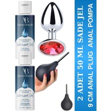 Aşkın Deposu Deromeya Health - 50 ml Süper Kaydırıcı Jel+Büyük Boy  Analplug 9cm+Anal Pompa Süper Set 2 Adet 50 ml Jel Avantajlı Paket