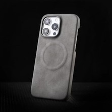 Deppo Trend iPhone 14 Pro Max Uyumlu Deri Magsafe Kılıf Yüksek Kaliteli Kablosuz Şarj Destekli Manyetik Kapak