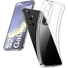 Deppo Trend Samsung Galaxy S25 Uyumlu Kılıf 3D Kamera Koruma Darbe Önleyici Şeffaf Renksiz Silikon Kapak