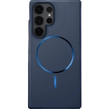 Deppo Trend Samsung Galaxy S25 Ultra Uyumlu Magsafe Kılıf Sert Mat Koruyucu Kablosuz Şarj Destekli Arka Kapak