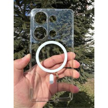 Deppo Trend Poco M6 Pro 4g Uyumlu Kılıf Sert Sararmaz Magsafe Kamera Korumalı Koruyucu Şeffaf Dayanıklı Kapak