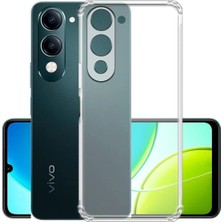 Deppo Trend Vivo Y04 Uyumlu Kamera Korumalı Kılıf Darbe Önceleyici Şeffaf Transparan Esnek Silikon Kapak