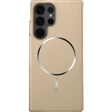 Deppo Trend Samsung Galaxy S25 Ultra Uyumlu Magsafe Kılıf Sert Mat Koruyucu Kablosuz Şarj Destekli Arka Kapak