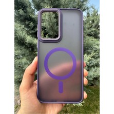 Deppo Trend Samsung Galaxy A36 Uyumlu Kılıf Magsafe Renkli Kamera Etrafı Koruyucu Metalik Silikon Sararmaz Kapak