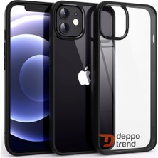 Deppo Trend iPhone 11 Uyumlu Kılıf Kamera Çevresi Metal Sararmaya Karşı Dayanıklı Koruyucu Silikon Kapak