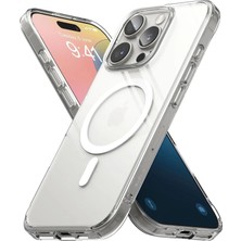 Deppo Trend iPhone 16 Pro Uyumlu Kılıf Kamera Çıkıntılı Şeffaf Magsafe Kılıf Kablosuz Şarj Destekli Kapak