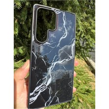 Deppo Trend Samsung Galaxy S24 Ultra Uyumlu Kılıf Parlak Mermer Desenli Kamera Kenar Koruyuculu Arka Kapak