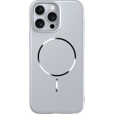 Deppo Trend iPhone 15 Pro Uyumlu Magsafe Kılıf Sert Mat Koruyucu Kablosuz Şarj Destekli Arka Kapak