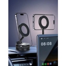 Deppo Trend Yapışkan Vantuzlu Araç Içi Telefon Tutucu Magsafe Uyumlu Sağlam Tutuş Vakum Katlanabilr Ayarlanabilr