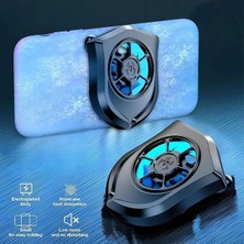 Deppo Trend Iphone/samsung ve Tüm Telefon Tablet Uyumlu Vantuzlu Sabitlenen Soğutucu LED Isı Önleyici Fan