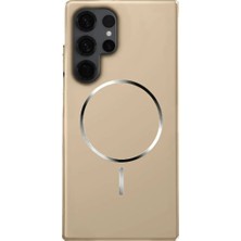 Deppo Trend Samsung Galaxy S24 Ultra Uyumlu Magsafe Kılıf Sert Mat Koruyucu Kablosuz Şarj Destekli Arka Kapak
