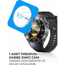 Deppo Trend Huawei Gt6 Pro 46MM Uyumlu Ekran Koruyucu Aparatlı Kolay Kurulum Hd Şeffaf Easy Install Temperli Cam