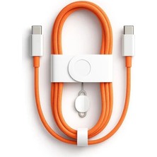 Deppo Trend iPad iPhone 15/16 Plus/17 Air/17 Pro Max Uyumlu Şarj Kablosu Hasır Kırılmaz ve Kopmaz Data Kablosu