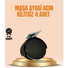 Ucuz Tekno 6 cm Kilitsiz Masa Ayağı Tekerleği 4’lü Set Çok Amaçlı