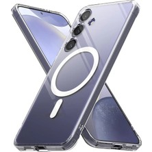 Deppo Trend Samsung Galaxy S24 Plus Uyumlu Kılıf Kamera Çıkıntılı Şeffaf Magsafe Kablosuz Şarj Destekli Kapak