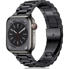 Deppo Trend Apple Watch 9 8 7 6 5 4 3 2 1 Se 38MM/40MM/41MM Uyumlu Kordon Ayarlanabilir Parlak Metal Paslanmaz