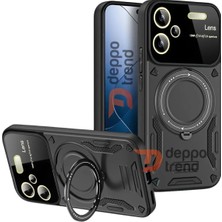 Deppo Trend Xiaomi Redmi Note 13 Pro Plus 5g Uyumlu Kılıf Magsafe Standlı Kamera Lens Korumalı Dayanıklı Tank