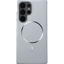 Deppo Trend Samsung Galaxy S24 Ultra Uyumlu Magsafe Kılıf Sert Mat Koruyucu Kablosuz Şarj Destekli Arka Kapak