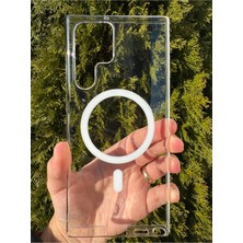 Deppo Trend Samsung Galaxy S22 Ultra Uyumlu Kılıf Ince Sert Sararmaz Magsafe Kamera Kenar Koruyucu Dayanklı Kapk