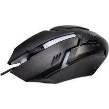 EkoAlışverişDünyam USB Kablolu Işıklı 3D Optik Mouse
