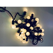 Skygo 5 Metre 28 LED Fişli Sarı Işık Mini Top LED Siyah Kablo 6200-01